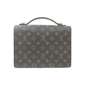 Louis Vuitton Bag Tan Handbag Beige Monogram Shoulder Canvas Monceau Brown